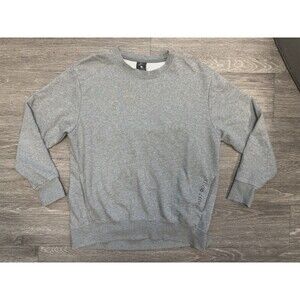 Nike Standard Issue Crew Sweatshirt In Heather Grey Dri-FIT Technology Size M